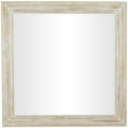 thumbnail image 1 of DecMode 44" x 44" Cream Wall Mirror with Ribbed Edged Frame, 1 of 7