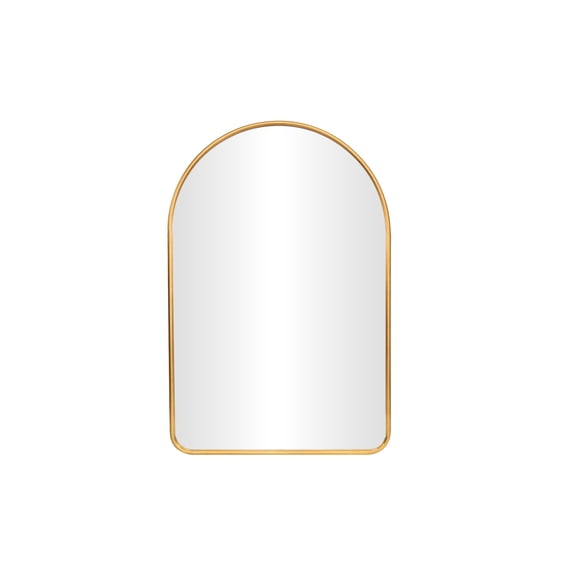 DecMode 44" x 66" Gold Arched Wall Mirror