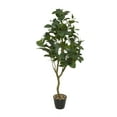 thumbnail image 1 of DecMode 45" Artificial Fig Tree in Realistic Leaves and Black Melamine Pot, 1 of 9