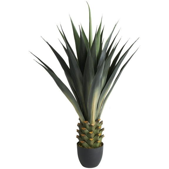 DecMode 47" Artificial Agave Tree in Black Pot
