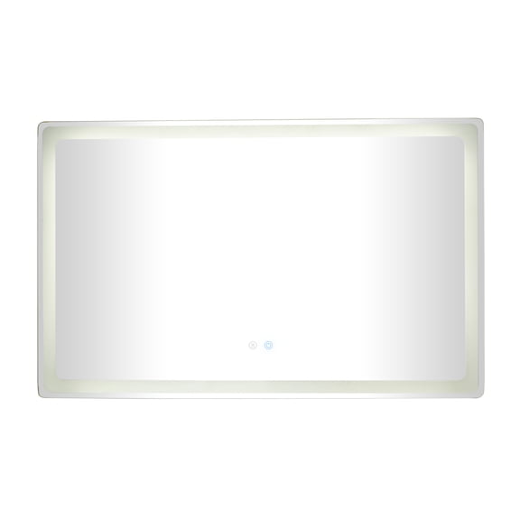 DecMode 47" x 30" Silver Anti Fog Mirror with LED Light