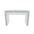 thumbnail image 1 of DecMode 47" x 32" Silver Wood Mirrored 2 Drawers Console Table, 1-Piece, 1 of 15
