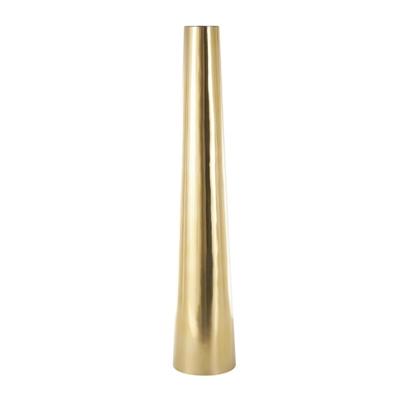 DecMode 48" Tall Gold Stainless Steel Metal Vase