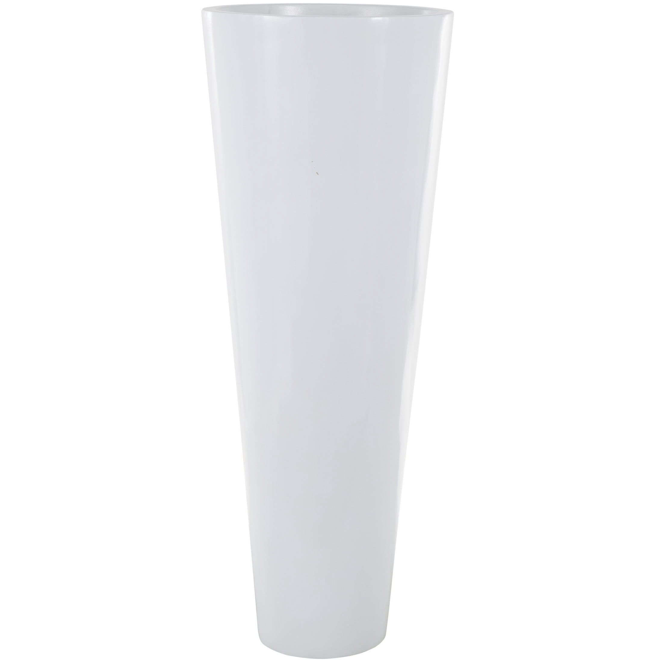 DecMode 48" White Fiberglass Vase