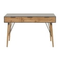 thumbnail image 1 of DecMode 48" x 30" Brown Wood 3 Drawers Console Table, 1-Piece, 1 of 12