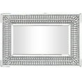 thumbnail image 1 of DecMode 48" x 32" Silver Wall Mirror with Crystal Details, 1 of 8