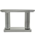 thumbnail image 1 of DecMode 48" x 32" Silver Wood Mirrored Console Table, 1-Piece, 1 of 17