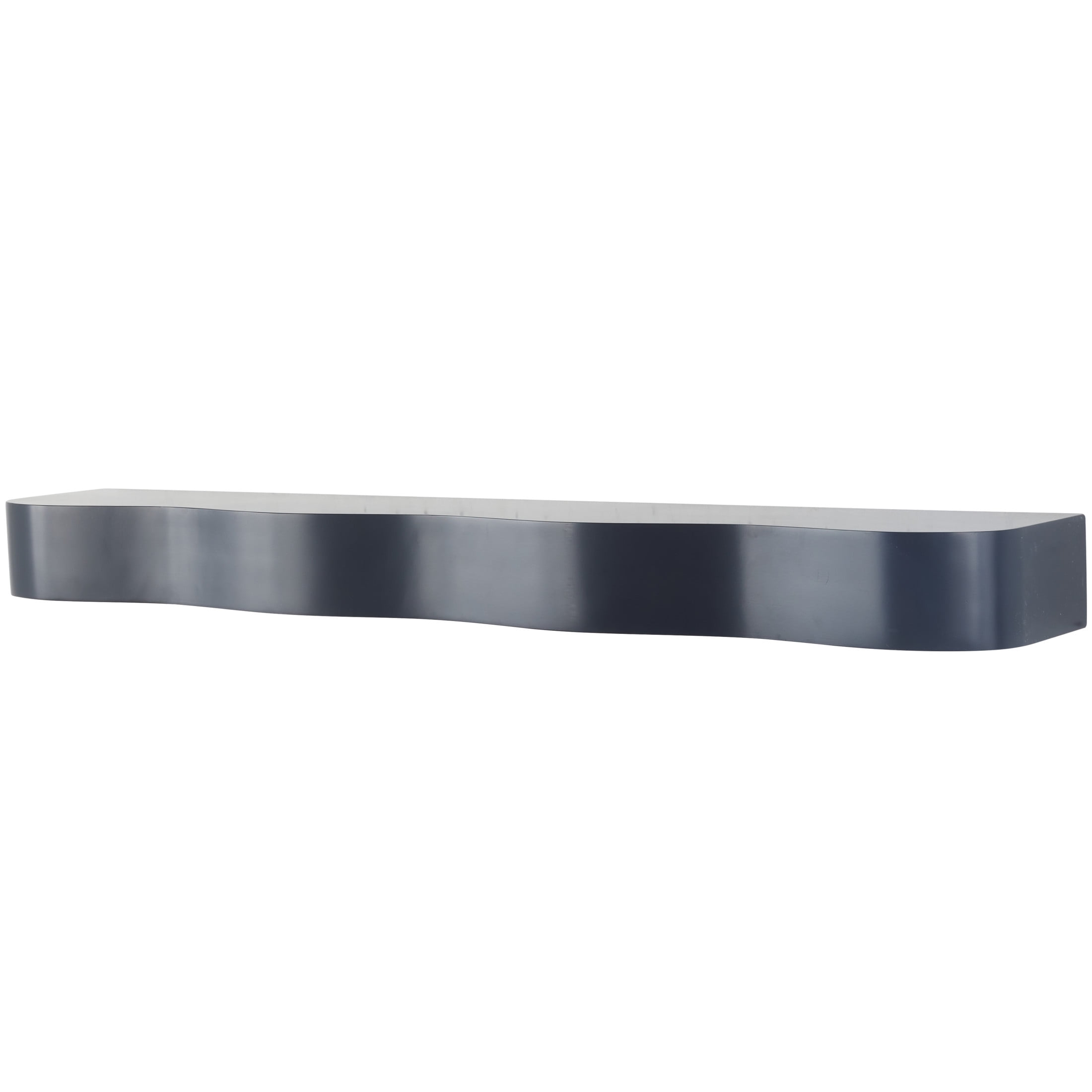DecMode 48" x 8" Handmade 1-Tier Black Wall Shelf