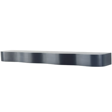 DecMode 48" x 8" Handmade Minimalistic 1-Tier Black Wall Shelf