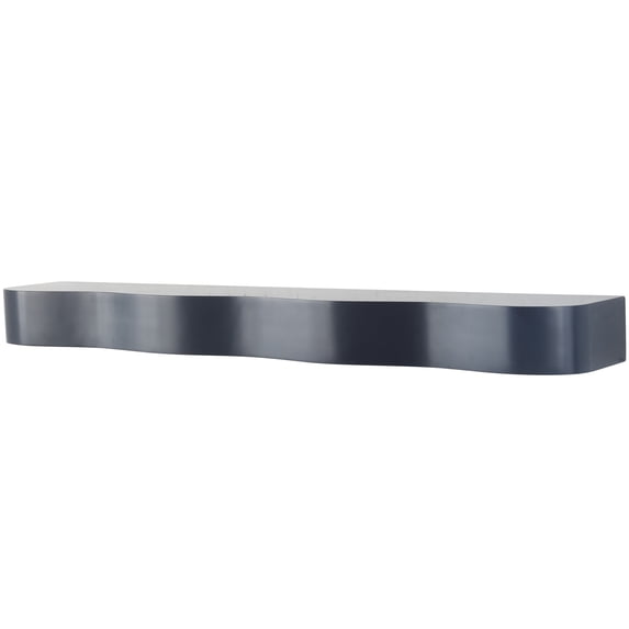 DecMode 48" x 8" Handmade 1-Tier Black Wall Shelf