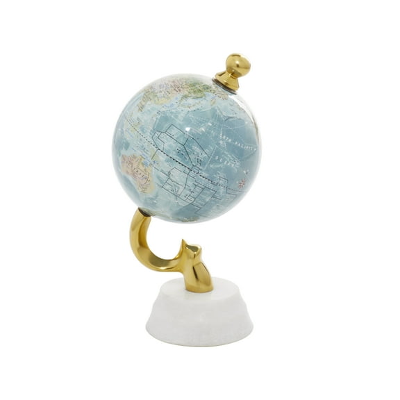 DecMode 5" Blue Globe with Marble Base