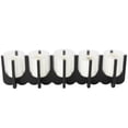 thumbnail image 1 of DecMode 5 Candle Black Wooden Hurricane 5 Slot Candle Holder, 1 of 9
