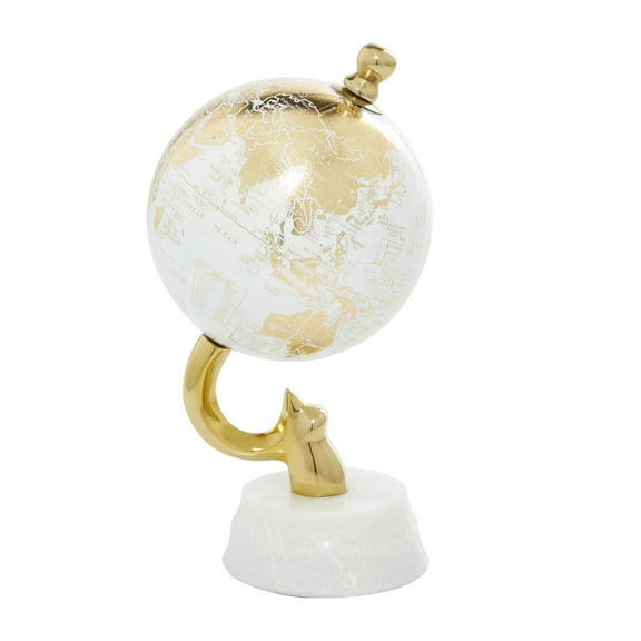 DecMode 5" Gold Globe with Marble Base