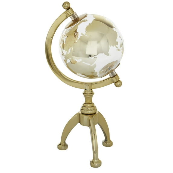 DecMode 5" Gold Globe with Tripod Base