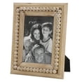 thumbnail image 1 of DecMode 5" x 7" Beaded Light Brown Photo Frame, 1 of 8