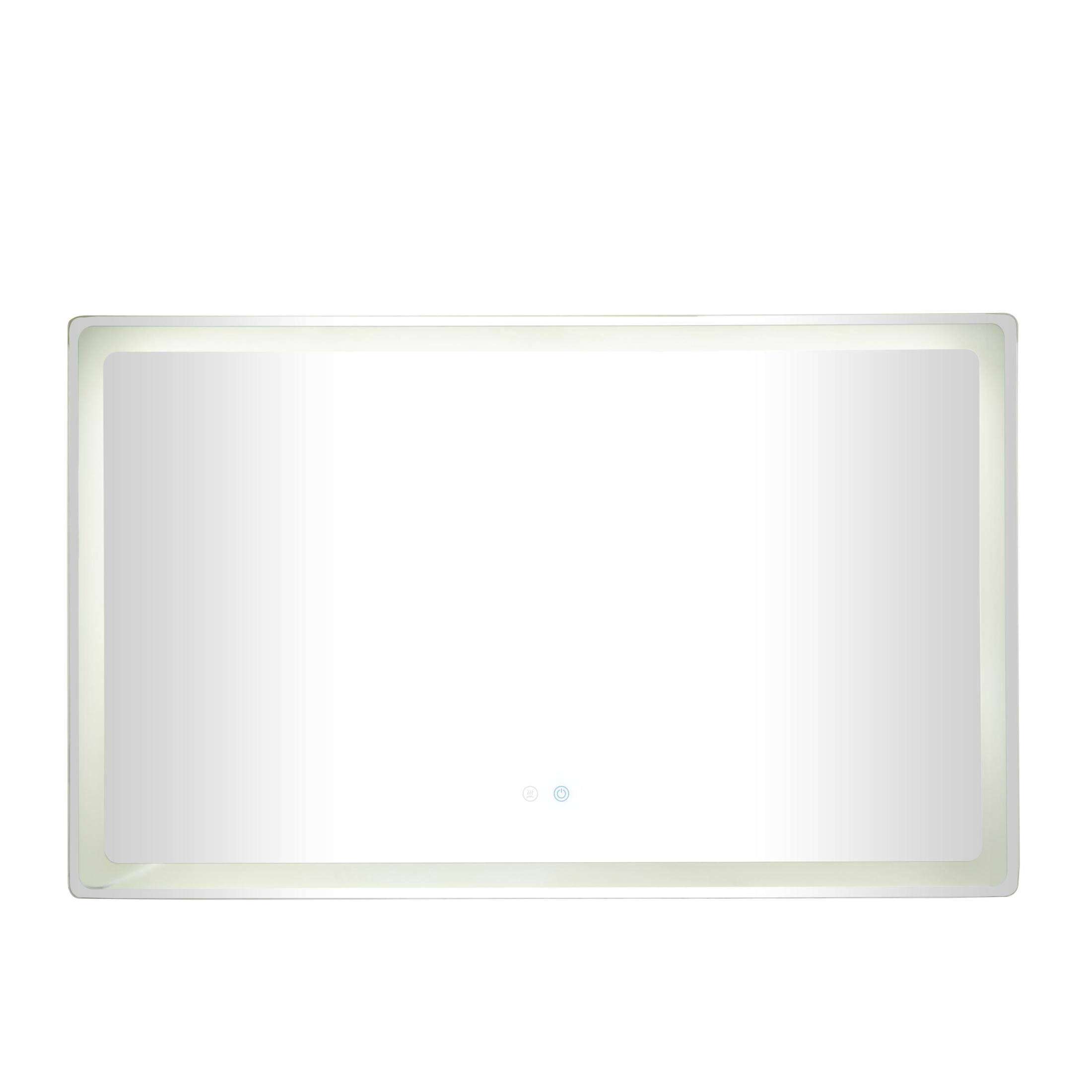 DecMode 51" x 32" Silver Anti Fog Mirror with LED Light