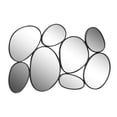thumbnail image 1 of DecMode 54" x 35" Black Bubble Cluster Abstract Wall Mirror, 1 of 12