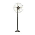 thumbnail image 1 of DecMode 55" 5 Light Vintage Fan Shape Bronze Floor Lamp with Black Metal Shade, 1 of 15