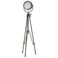 thumbnail image 1 of DecMode 57" Black Metal Antique Weathered Tripod Floor Clock, 1 of 14