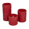 thumbnail image 1 of DecMode 6", 4", 3"H Textured Unscented Wax  Flameless Candle with Remote Control (Set of 3), 1 of 8