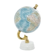 DecMode 6 Blue World Map Globe with Marble Base