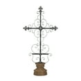 thumbnail image 1 of DecMode 6"W, 28"H Metal French Country Crosses, Black, 1-Piece, 1 of 9