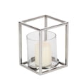 thumbnail image 1 of DecMode  6"W, 8"H Modern Candlestick, Clear, 1 - Piece, 1 of 9