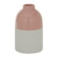 thumbnail image 1 of DecMode 6"W, 9.75"H Stoneware Modern Vase, Pink, 1 - Piece, 1 of 7
