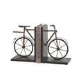 thumbnail image 1 of DecMode 6" Weathered Bike Black Metal Bookends (Set of 2), 1 of 16