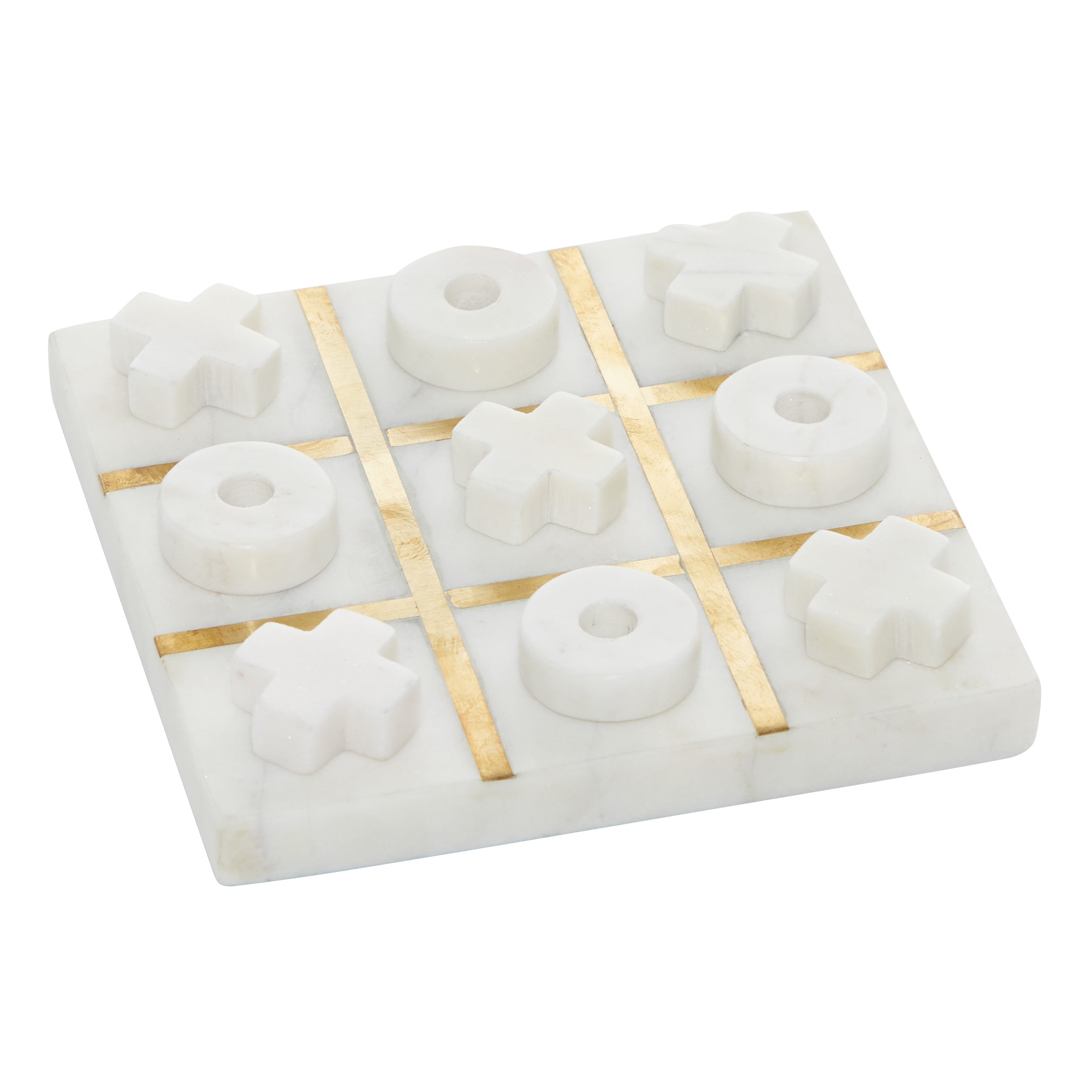 Tic Tac Toe Board, Gold & White