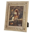 thumbnail image 1 of DecMode 6" x 8" Beaded Light Brown Photo Frame, 1 of 8