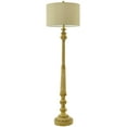 thumbnail image 1 of DecMode 60" Turned Style Brown Floor Lamp with Beige Linen Shade, 1 of 11