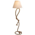 thumbnail image 1 of DecMode 63" Twisted Rope Brown Floor Lamp with Cream Fabric Shade, 1 of 16