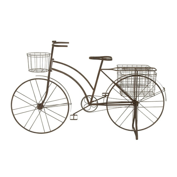 DecMode 63" x 39" Brown Metal Vintage Plantstand, 1 - Piece