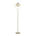 thumbnail image 1 of DecMode 65" Gold Floor Lamp with Clear Glass Shade, 1 of 11