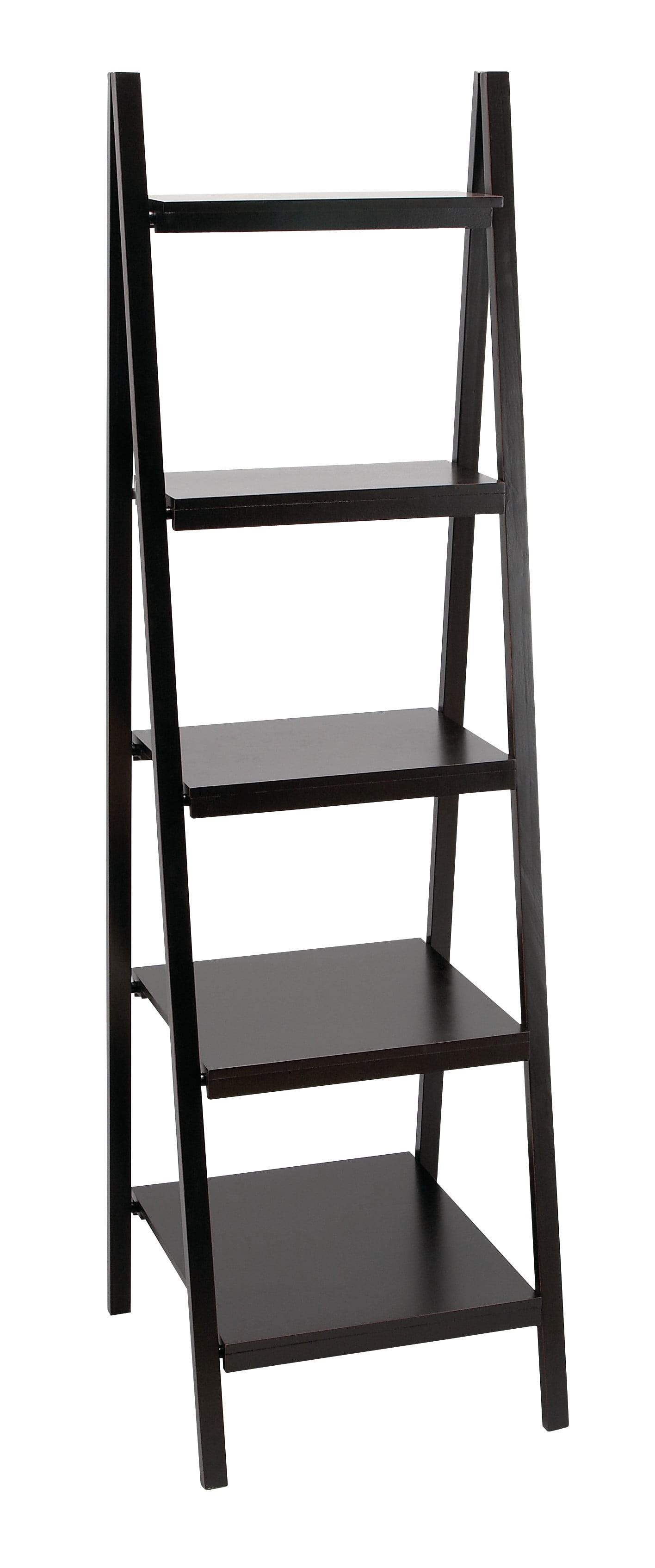 DecMode 66" x 19" Black Wood Traditional Shelving Unit - Walmart.com