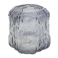 thumbnail image 1 of DecMode 7" Handmade Dimensional Textured Square Ombre Gray Glass Vase, 1 of 9