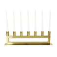 thumbnail image 1 of DecMode 7 Holder Gold Stainless Steel Candelabra with Rectangular Frame, 1 of 10