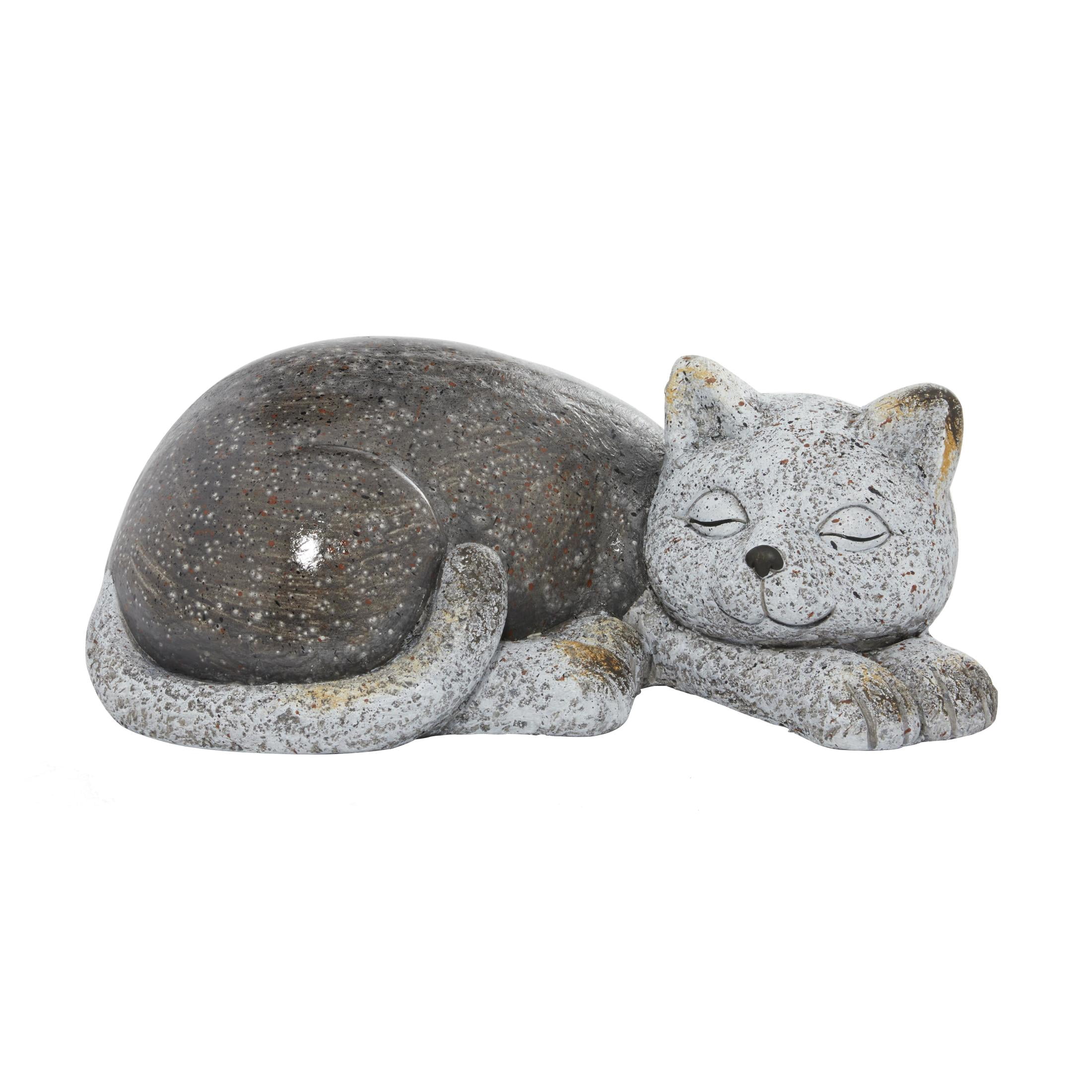 DecMode 7" Indoor Outdoor Cat Garden Sculpture