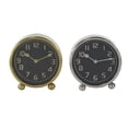 thumbnail image 1 of DecMode 7" Multi Colored Stainless Steel Clock with Black Clock Faces, Set of 2, 1 of 11