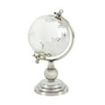 thumbnail image 1 of DecMode 7" Silver Globe with Tiered Base, 1 of 9