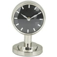 thumbnail image 1 of DecMode 7" Silver Stainless Steel Small Clock, 1 of 8