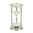 thumbnail image 1 of DecMode 7" x 12" Silver Metal Hourglass Sand Timer, 1-Piece, 1 of 9