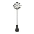 thumbnail image 1 of DecMode 72" Black Metal Double Sided Clock with Cone Shaped Base, 1 of 11