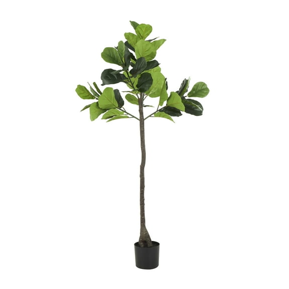 DecMode 74" Artificial Fiddle Leaf Tree in Realistic Leaves