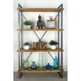 thumbnail image 1 of DecMode 79" x 48" Light Brown Wood Industrial Shelving Unit, 1 of 6