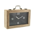 thumbnail image 1 of DecMode 8" Black Wood Encased Clock, 1 of 11