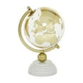 thumbnail image 1 of DecMode 8" Gold Globe with Marble Base and Tiered Base, 1 of 9