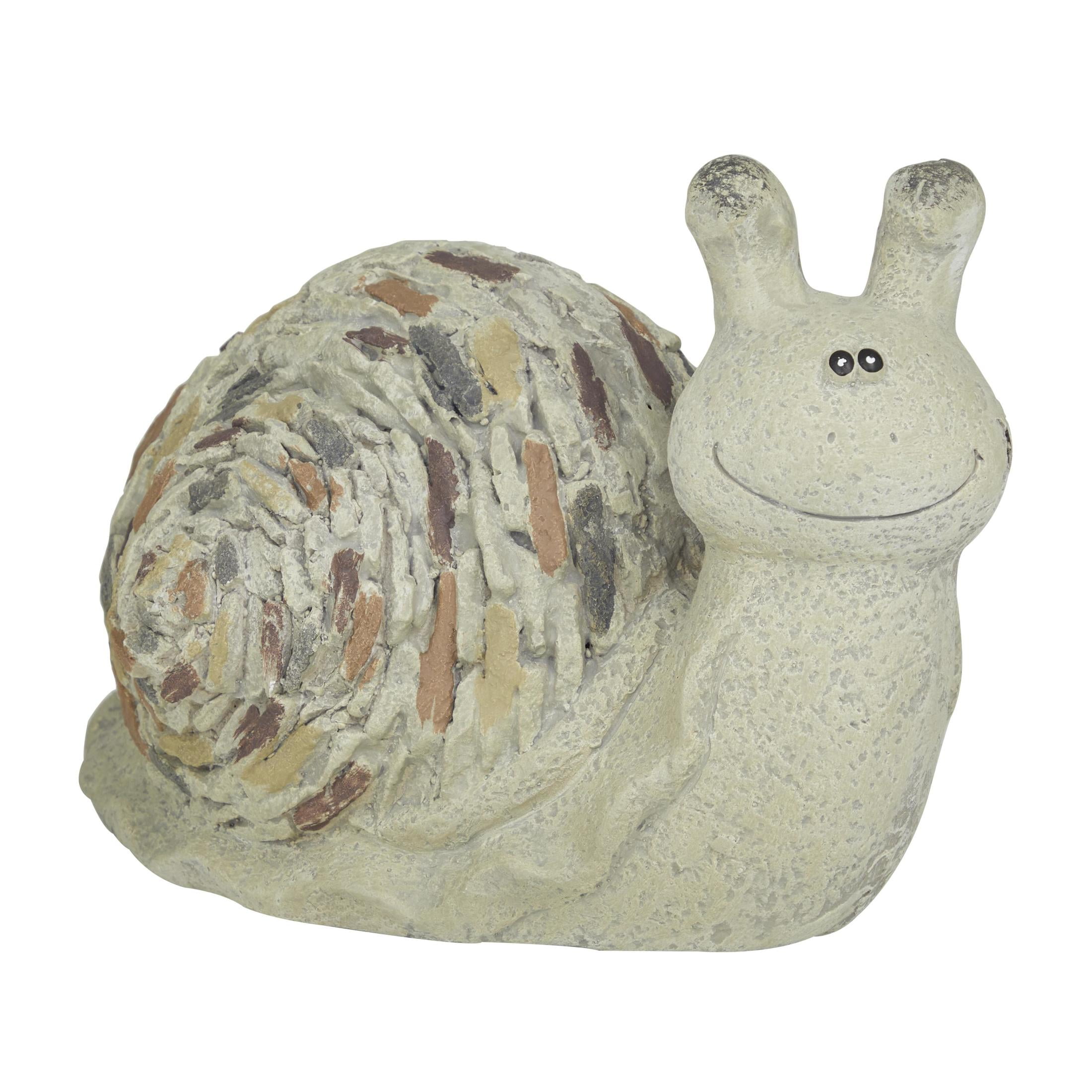 DecMode 8" Indoor Outdoor Snail Garden Sculpture