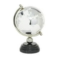 thumbnail image 1 of DecMode 8" Silver Globe with Marble Base and Tiered Base, 1 of 9